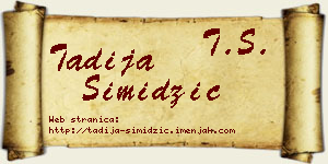 Tadija Simidžić vizit kartica